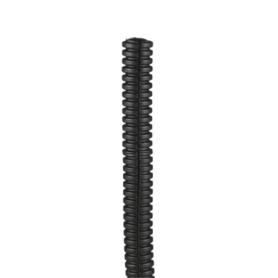 Tubo Corrugado Abierto para Protección de Cables, .25in (6.4 mm) de Diámetro, 30.5 m de Largo, Color Negro