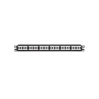 Panel de Parcheo Modular Mini-Com (Sin Conectores), Plano, Sin Blindaje, Alta Densidad, Identificación Pre-Impresa, de 48 Puertos, 1UR