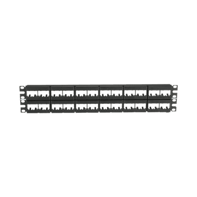 Panel de Parcheo Modular Mini-Com (Sin Conectores), Plano, Sin Blindaje, de 48 Puertos, 2 UR