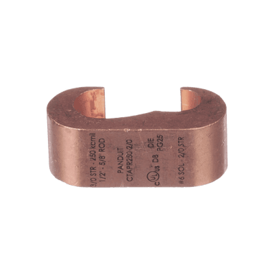 Conector de compresión a tierra de cobre Panduit CTAPR2/0-2-L, 1Pz