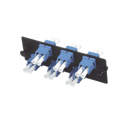 Placa Acopladora de Fibra Óptica FAP, con 6 Conectores LC Duplex (12 Fibras), para Fibra Monomodo OS1/OS2, Color Azul