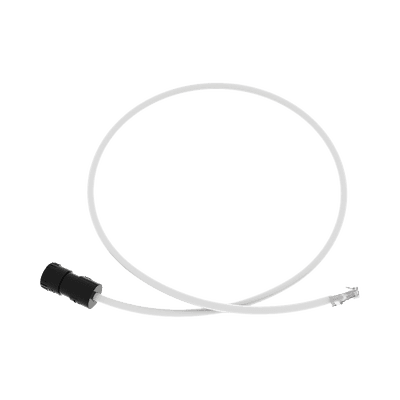 Cable de Conexión en Campo Jack a Plug RJ45, Categoría 6A, CMP (Plenum), 1 Metro (3.28 Pies), Color Blanco