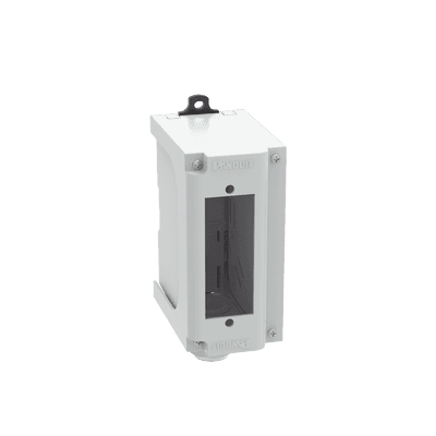 Panel de Parcheo Modular para Fibra Óptica, de Instalación en Riel DIN Estándar de 35 mm (1.38 pulgadas), Acepta Una Placa Acopladora FAP, Color Gris