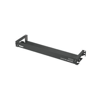 Organizador de Cables Frontal, para Panel de Fibra Óptica HD Flex, de 1 UR, Color Negro