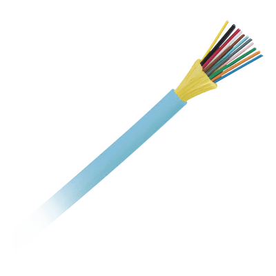 Cable de Fibra Óptica de 12 Hilos, Multimodo OM4 50/125 Optimizada, Interior, Tight Buffer 900um, No Conductiva (Dieléctrica), OFNP (Plenum), Precio Por Metro