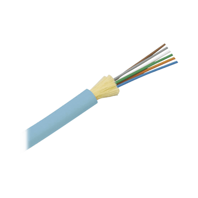 Cable de Fibra Óptica de 12 Hilos, Multimodo OM4 50/125 Optimizada, Interior, Tight Buffer 900um, No Conductiva (Dieléctrica), OFNR (Riser), Precio Por Metro