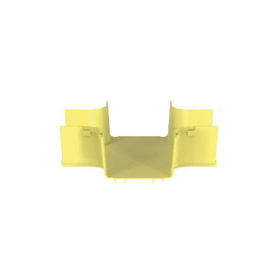 Accesorio de 4 Vías Horizontal, Con Ángulos a 90º, Para Canaletas FiberRunner™ 6X4, Color Amarillo
