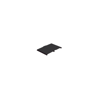 Tapa Con Bisagra a Presión Para Canaleta FiberRunner™ FR12X4BL6, de PVC Rígido, Color Negro, 1.8 m de Largo