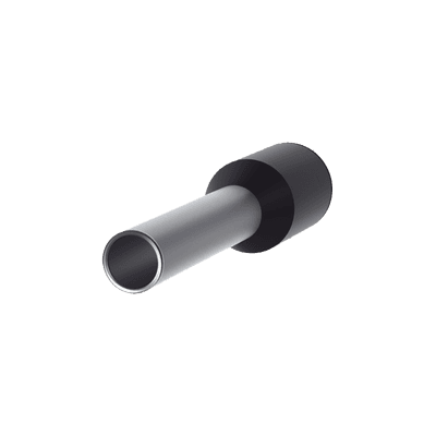Ferrule Aislado PAN-TERM para Cable 16 AWG, Largo 16.5mm, DIN Color Negro. Paquete 500 Piezas