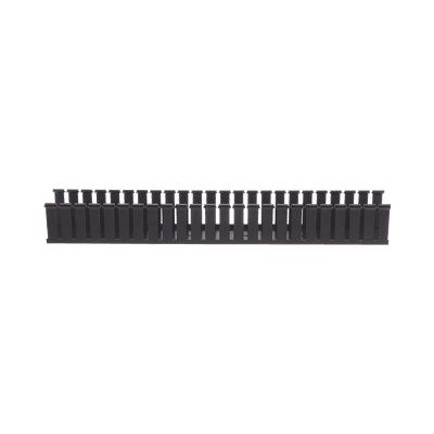 Canaleta Ranurada de PVC sin Tapa, Tipo G, 108 mm de Ancho, 104.1 mm de Alto y 1828.8 mm de Largo, Color Negro