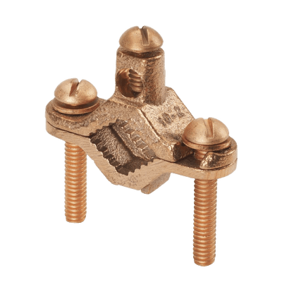 Abrazadera de Bronce para Tierra Física para Conductor 2 AWG, 1 Pieza