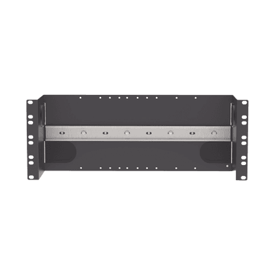 Soporte Industrial Para Instalar Equipos de Montaje en Riel DIN, Para Racks o Gabinetes Estándar de 19in, de 4UR, Color Negro