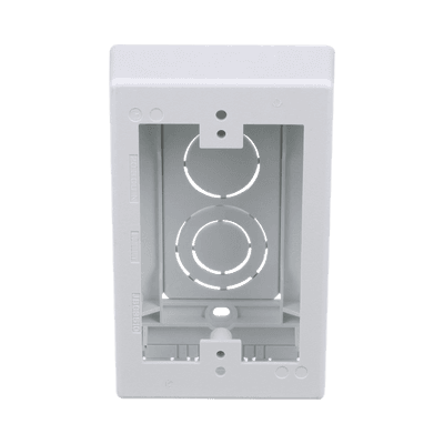 Caja de Pared Superficial, Uso Universal con Placas de Pared, con Cinta Adhesiva, Color Blanco