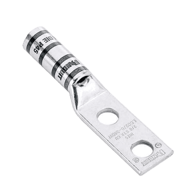 Zapata de compresión LCC6-12W-L para cal. 6 Awg, Doble barreno para tornillo prisionero de 1/2, Espaciado de orificio 44.5mm, 1 Pz