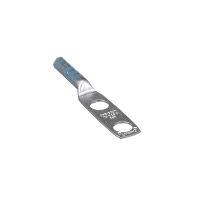 Zapata de compresión LCC6-38D-L para cal. 6 Awg, Doble barreno para tornillo prisionero de 3/8, Espaciado de orificio 25.4mm, 1 Pz