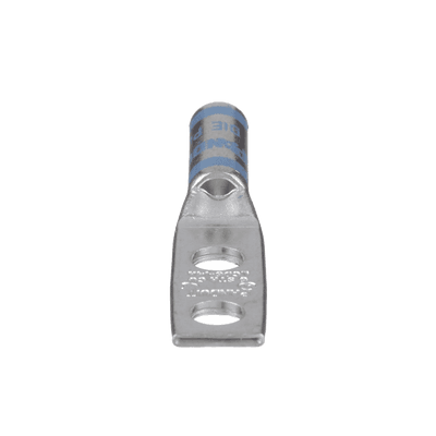 Zapata de compresión LCD6-14A-L para cal. 6 Awg, Doble barreno para tornillo prisionero de 1/4, Espaciado de orificio 16mm, 1 Pz