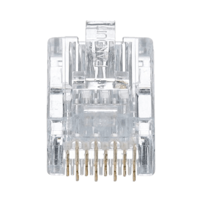 Plug RJ45 Cat5e, Para Cable UTP de Calibres 24-26 AWG, Chapado en Oro de 50 Micras, Paquete de 50 Piezas