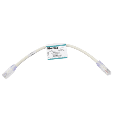 Cable de Parcheo UTP Categoría 6, con Plug Modular en Cada Extremo - 0.3 Metros (1 Pie) - Blanco