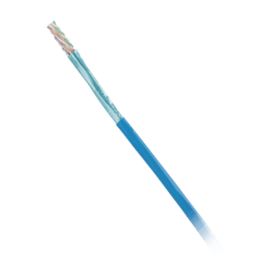 Bobina de Cable Blindado F/UTP de 4 Pares, Cat6, LSZH (Libre de Gases Tóxicos), Color Azul, 305 Metros (1000 Pies)