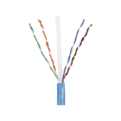 Bobina de Cable UTP 305 Metros (1000 Pies) de Cobre, PanNet, Azul, Categoría 5e (24 AWG), PVC (CM), de 4 Pares