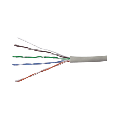 Bobina de Cable UTP 305 Metros (1000 Pies) de Cobre, PanNet, Gris, Categoría 5e (24 AWG), PVC (CM), de 4 Pares