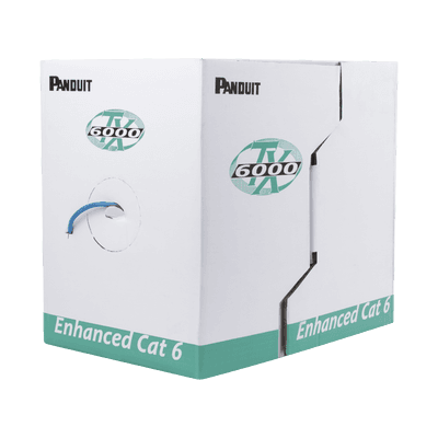 Bobina de Cable UTP 305 Metros (1000 Pies) de Cobre, TX6000? PanNet, Reelex, Azul, Categoría 6 Mejorado (23 AWG), PVC (CM), de 4 Pares