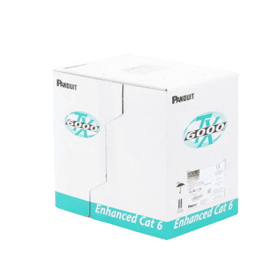 Bobina de Cable UTP 305 Metros (1000 Pies) de Cobre, TX6000? PanNet, Reelex, Blanco, Categoría 6 Mejorado (23 AWG), PVC (CM), de 4 Pares