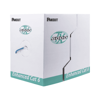 Bobina de Cable UTP 305 Metros (1000 Pies) de Cobre, TX6000? PanNet, Reelex, Azul, Categoría 6 Mejorado (23 AWG), PVC (CMR, Riser), de 4 Pares