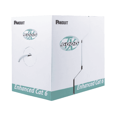 Bobina de Cable UTP 305 Metros (1000 Pies) de Cobre, TX6000? PanNet, Reelex, Gris, Categoría 6 Mejorado (23 AWG), PVC (CMR, Riser), de 4 Pares