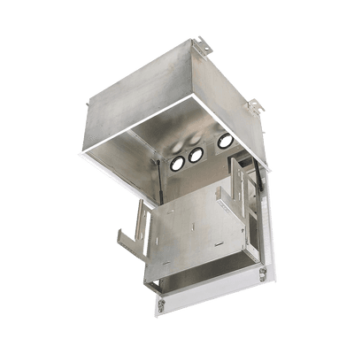 Gabinete PanZone Premium, de Montaje en Techo, Con 2 UR Para Equipo Activo y 6 UR Para Paneles de Parcheo, Fabricado en Acero, Color Blanco