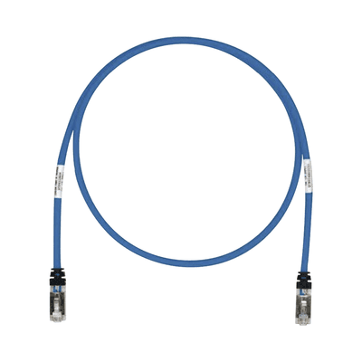 Patch Cord Cat6A, Blindado S/FTP, CM/LS0H, 0.61 Metros (2 Pies), Color Azul
