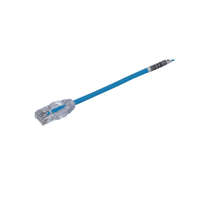 Cable de Parcheo TX6, UTP Cat6, Diámetro Reducido (28AWG), Color Azul, 30.48 Metros (100 Pies)
