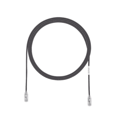 Cable de Parcheo TX6, UTP Cat6, Diámetro Reducido (28AWG), Color Negro, 4.57 Metros (15 Pies)