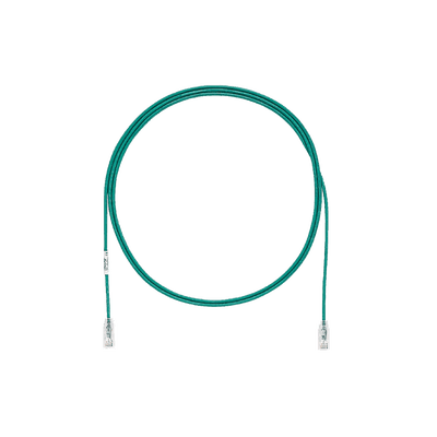 Cable de Parcheo TX6, UTP Cat6, Diámetro Reducido (28AWG), Color Verde, 0.3 Metros (1 Pie)