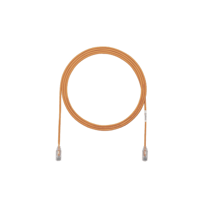 Cable de Parcheo TX6, UTP Cat6, Diámetro Reducido (28AWG), Color Naranja, 0.91 Metros (3 Pies)