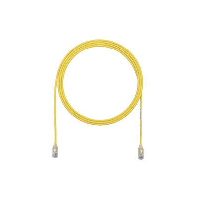 Cable de Parcheo TX6, UTP Cat6, Diámetro Reducido (28AWG), Color Amarillo, 0.91 Metros (3 Pies)