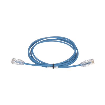 Cable de Parcheo TX6, UTP Cat6, Diámetro Reducido (28AWG), Color Azul, 1.52 Metros (5 Pies)