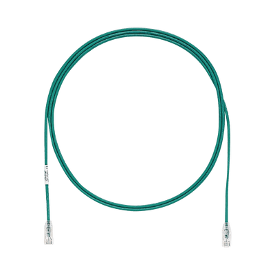 Cable de Parcheo TX6, UTP Cat6, Diámetro Reducido (28AWG), Color Verde, 1.52 Metros (5 Pies)