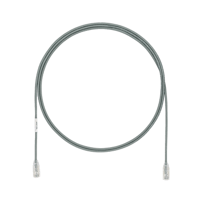 Cable de Parcheo TX6, UTP Cat6, Diámetro Reducido (28AWG), Color Gris, 1.52 Metros (5 Pies)