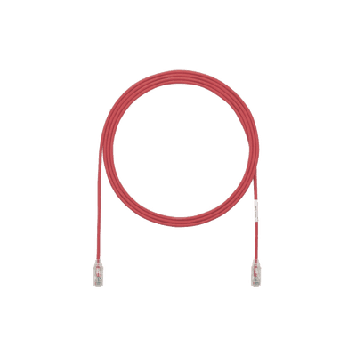 Cable de Parcheo TX6, UTP Cat6, Diámetro Reducido (28AWG), Color Rojo, 1.52 Metros (5 Pies)