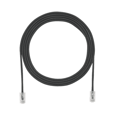 Cable de Parcheo UTP Cat6A, CM/LSZH, Diámetro Reducido (28AWG), Color Negro, 3.05 Metros (10 Pies)