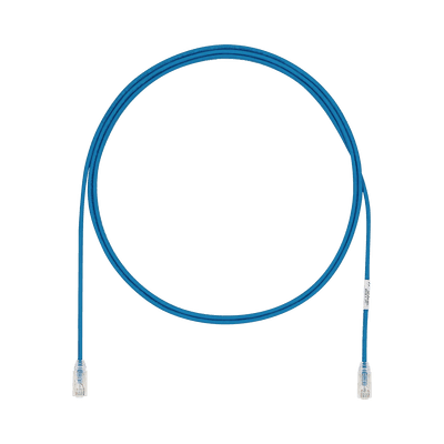 Cable de Parcheo UTP Cat6A, CM/LSZH, Diámetro Reducido (28AWG), Color Azul, 3.66 Metros (12 Pies)