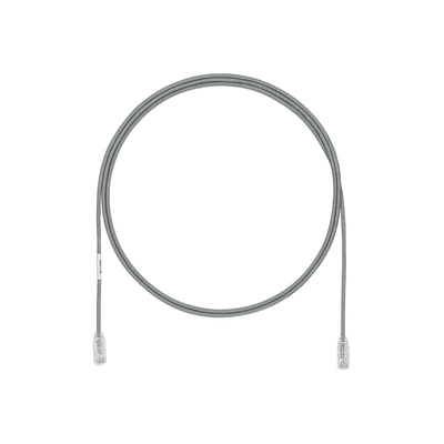 Cable de Parcheo UTP Cat6A, CM/LSZH, Diámetro Reducido (28AWG), Color Gris, 6.1 Metros (20 Pies)