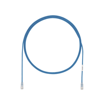 Cable de Parcheo UTP Cat6A, CM/LSZH, Diámetro Reducido (28AWG), Color Azul, 3 Metros (9.84 Pies).