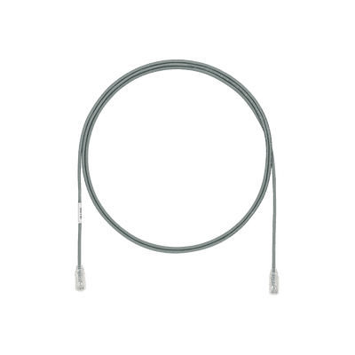 Cable de Parcheo UTP Cat6A, CM/LSZH, Diámetro Reducido (28AWG), Color Gris, 1.52 Metros (5 Pies)