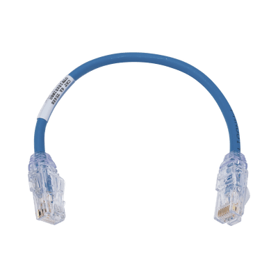 Cable de Parcheo UTP, Cat6A, Diámetro Reducido (28 AWG), CM/LSZH, Color Azul, 20.3 cm (8 pulgadas)