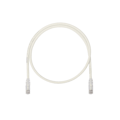 Cable de Parcheo UTP, Cat6A, 24 AWG, CM, Color Blanco, 0.3 Metros (1 Pie)