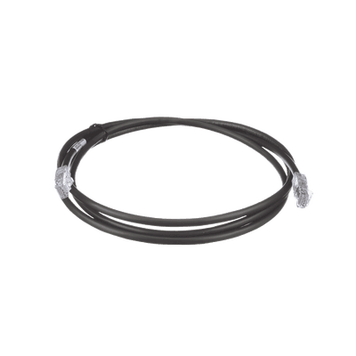 Cable de Parcheo UTP, Cat6A, 24 AWG, CM, Color Negro, 1.52 Metros (5 Pies)