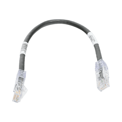 Cable de Parcheo TX6, UTP Cat6, 24 AWG, CM, Color Negro, 0.3 Metros (1 Pie)