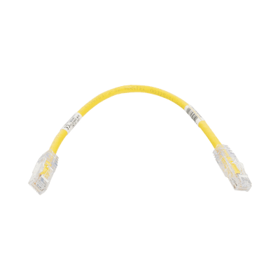 Cable de Parcheo TX6, UTP Cat6, 24 AWG, CM, Color Amarillo, 0.3 Metros (1 Pie)